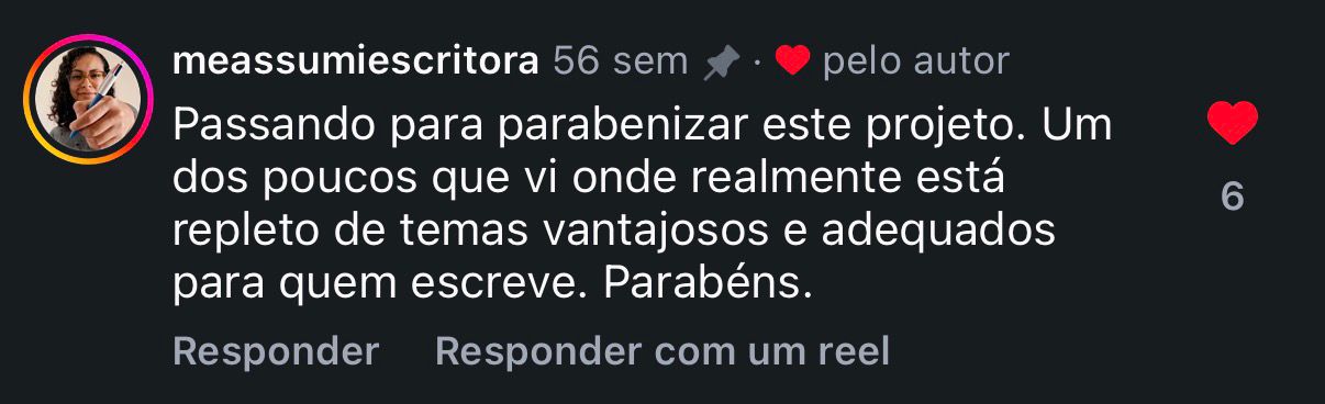 Depoimento de aluno